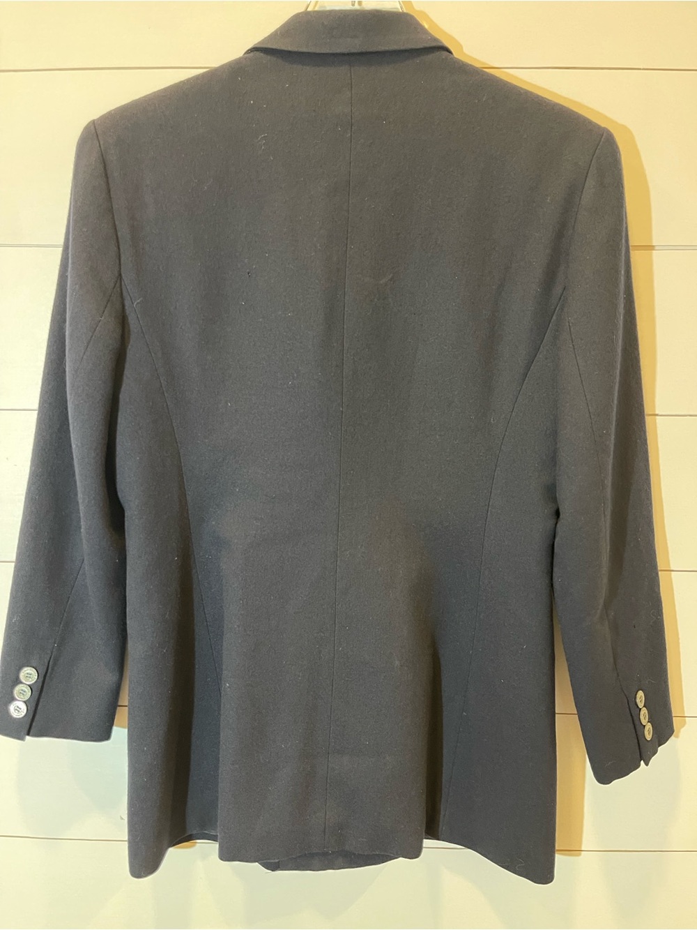 Evan Picone Womens Black Double-Breasted Wool Blazer Size 6 - Picture 8 of 10